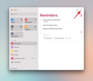 Apple Reminders for Brainstorming and Task Stacking