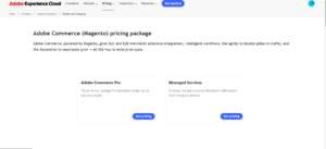 Magento Website builder pricing - for ecommerce business