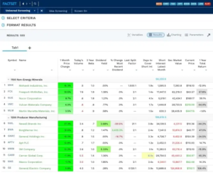 factset research dashboard