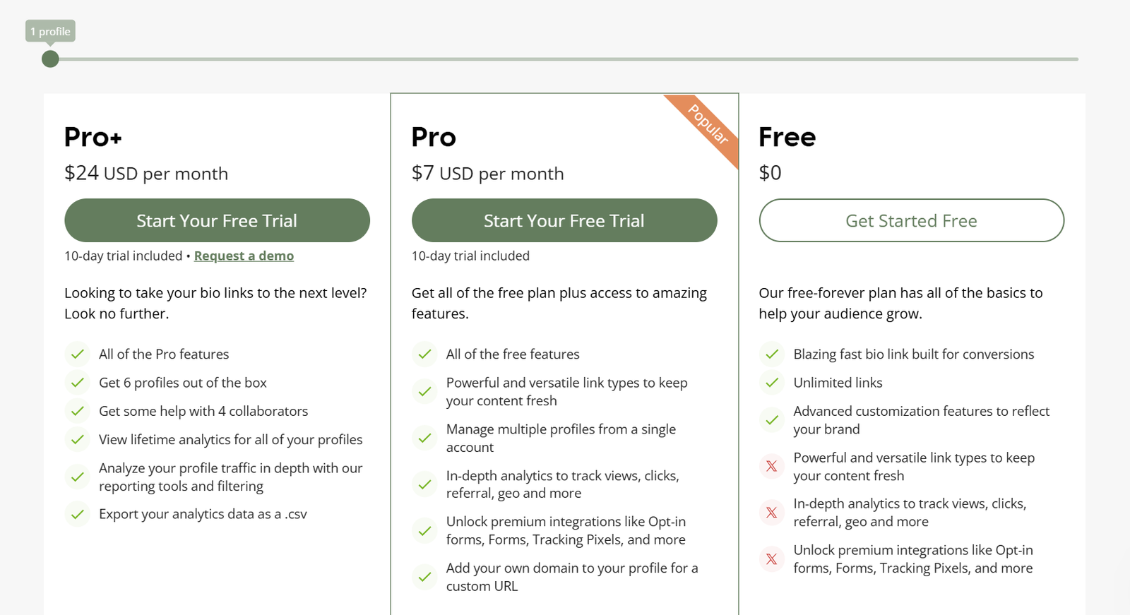 Campsite.bio offers a Free plan with essential features