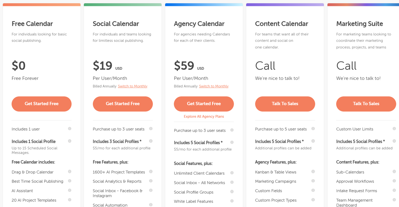 CoSchedule offers multiple pricing plans tailored to different users