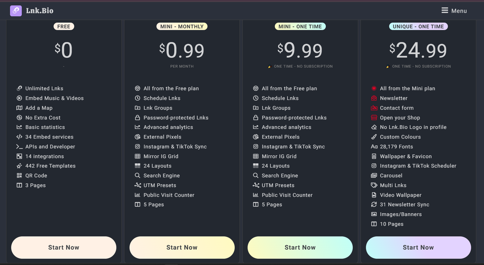 Lnk.Bio offers flexible pricing plans to suit different needs