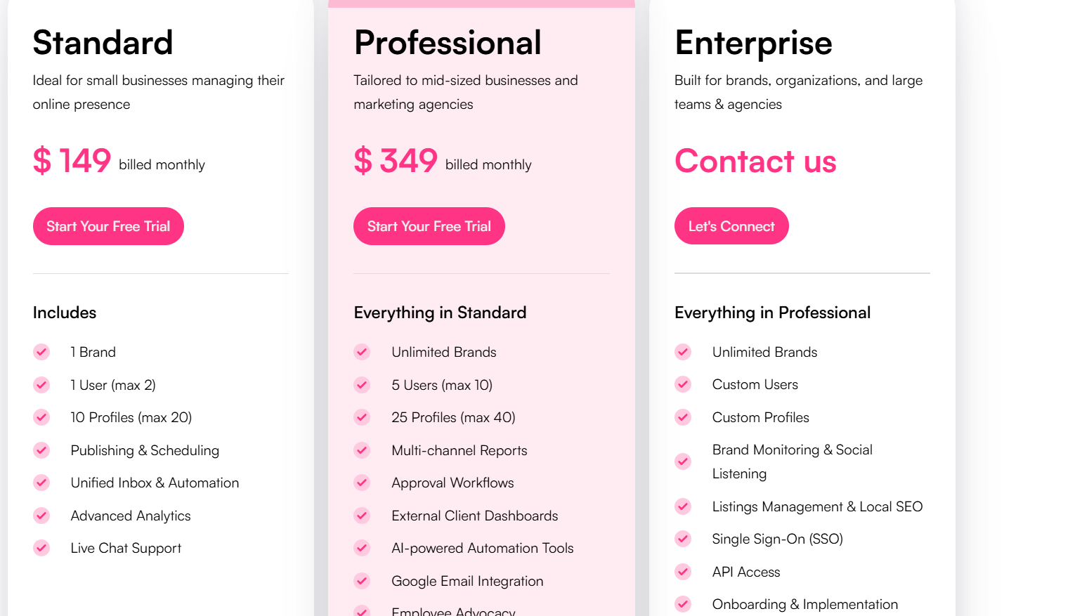 eClincher’s pricing structure includes three main plans